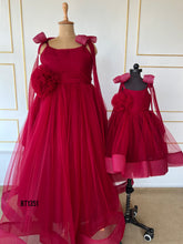 Load image into Gallery viewer, BT1351 Crimson Elegance - Mommy &amp; Me Gown Duo
