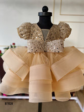 Load image into Gallery viewer, BT1528 Golden Gala: A Princess&#39;s Dream Baby Party Dress
