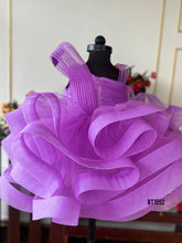 Load image into Gallery viewer, BT1552 Butterfly Embossed Structured Bouncy Birthday Frock
