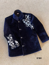 Load image into Gallery viewer, BT1963 Luxurious Navy Blue Baby Jacket – Perfect for Special Occasions
