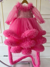 Load image into Gallery viewer, BT1429 Enchanted Fuchsia Fairytale Dress with Glittering Accents for Little Stars
