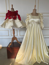 Load image into Gallery viewer, BT1850 Royal Red &amp; Ivory Elegance - Timeless Mommy &amp; Me Gowns
