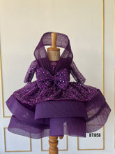 Load image into Gallery viewer, BT1858 Regal Purple Sequin Delight - Baby Party Dress
