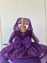 Load image into Gallery viewer, BT1858 Regal Purple Sequin Delight - Baby Party Dress
