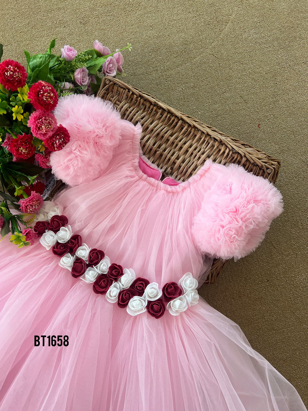 BT1658 Pink Petal Princess Tutu Dress