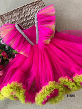Load image into Gallery viewer, BT1659 Fuchsia Fantasy Tulle Dress
