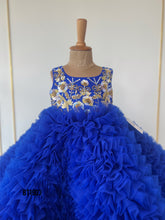 Load image into Gallery viewer, BT1903 Royal Blue Blossom: Luxurious Baby Party Dress
