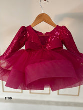 Load image into Gallery viewer, BT1934 Glamorous Red Sequin Party Dress for Baby Girls
