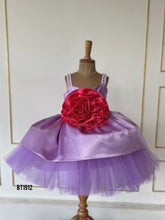 Load image into Gallery viewer, BT1912 Lavender Bloom: Elegant Baby Party Dress
