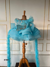 Load image into Gallery viewer, BT1950 Magical Blue Butterfly Baby Dress – Perfect for Celebrations
