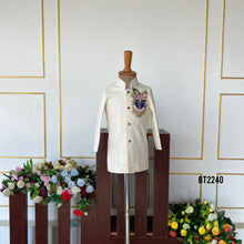 Load image into Gallery viewer, BT2240 👑 Imperial Ivory Krishna Theme Sherwani – The Essence of Timeless Royalty! 🤵✨
