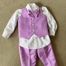 Load image into Gallery viewer, BT2233 🎩 Lilac Gentleman Suit – A Dapper Look for Your Little Star! 💜✨
