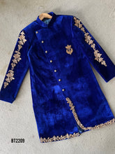 Load image into Gallery viewer, BT2209  Majestic Blue Velvet Coat for Little Princes ✨👑
