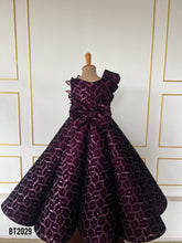 Load image into Gallery viewer, BT2029 👑 Royal Plum Elegance – Party Dress Fit for a Princess 👑
