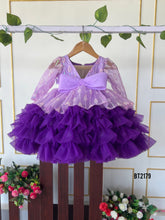 Load image into Gallery viewer, BT2179 Enchanting Lavender Bow Party Dress 💜🎀
