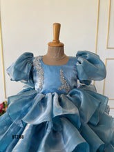 Load image into Gallery viewer, BT2188 Fairy Blue Ruffle Dress: A Dreamy Look for Little Princesses ✨👗
