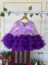 Load image into Gallery viewer, BT2179 Enchanting Lavender Bow Party Dress 💜🎀
