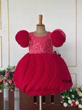 Load image into Gallery viewer, BT2136  Radiant Ruby Pumpkin Party Dress ✨❤️
