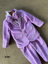 Load image into Gallery viewer, BT1957 Charming Lilac Pearl-Studded Suit for Baby Boys
