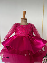 Load image into Gallery viewer, BT2041 🎀 Sparkling Ruby Party Dress for Your Little Star 🎀
