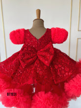 Load image into Gallery viewer, BT1931 Radiant Red Lace Party Dress for Baby Girls
