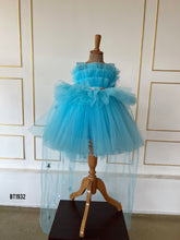 Load image into Gallery viewer, BT1932 Dreamy Blue Ruffle Party Dress for Baby Girls
