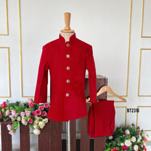 Load image into Gallery viewer, BT2316 ❤️ Regal Red Sherwani – A Royal Statement for Your Prince! 👑✨
