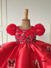 Load image into Gallery viewer, BT1941 Enchanting Red Butterfly Baby Dress
