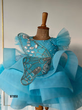 Load image into Gallery viewer, BT1950 Magical Blue Butterfly Baby Dress – Perfect for Celebrations
