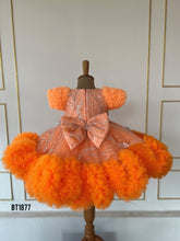 Load image into Gallery viewer, BT1877 Sunset Charm - Fluffy Orange Party Dress
