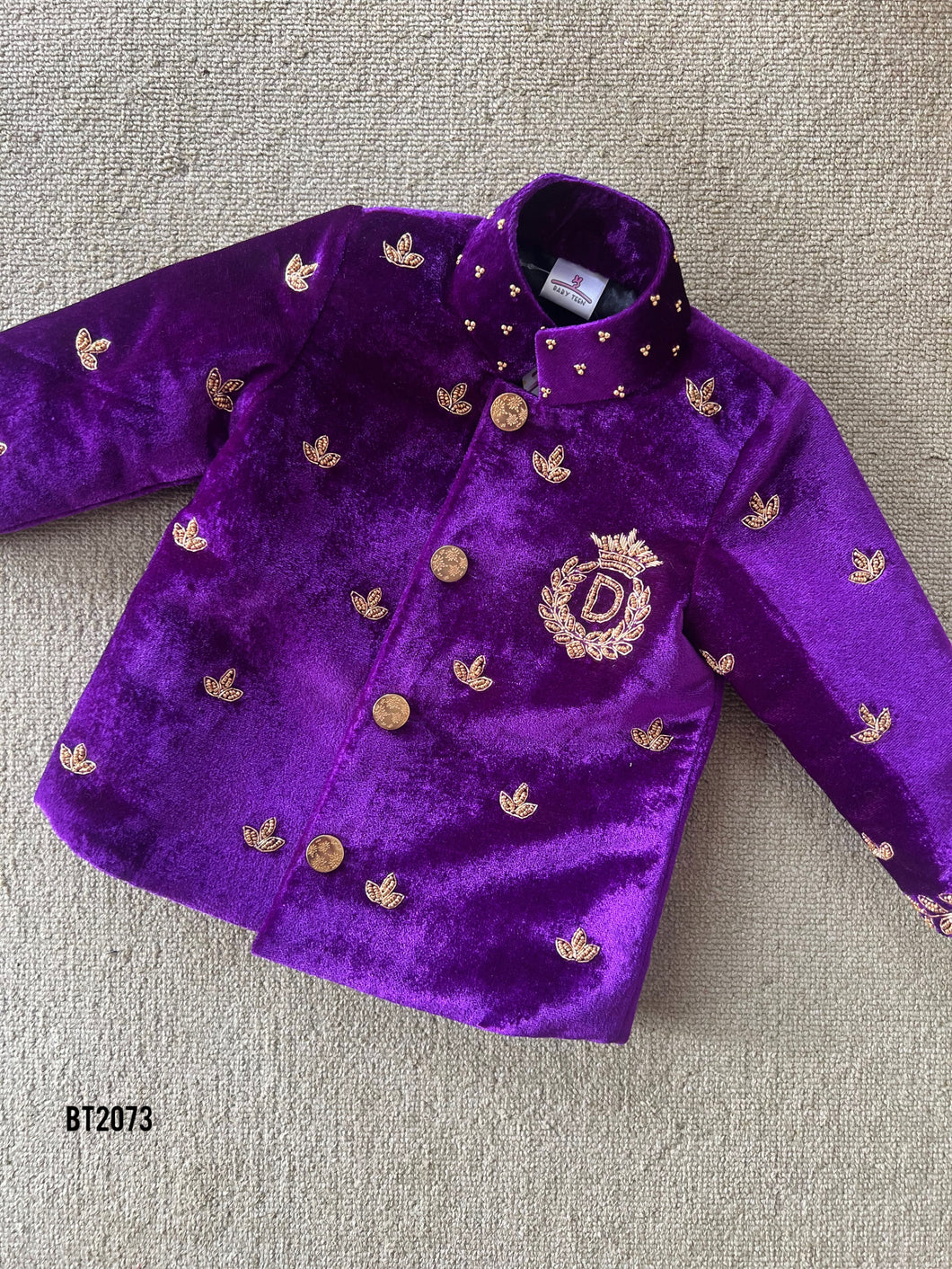 BT2073 👑 Royal Velvet Charm: Dress Your Prince for Grand Celebrations 🎉