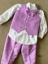 Load image into Gallery viewer, BT2233 🎩 Lilac Gentleman Suit – A Dapper Look for Your Little Star! 💜✨
