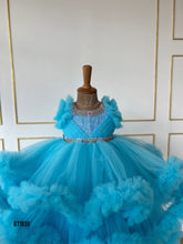 Load image into Gallery viewer, BT1930 Radiant Blue Princess Dress for Baby Girls
