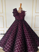 Load image into Gallery viewer, BT2029 👑 Royal Plum Elegance – Party Dress Fit for a Princess 👑
