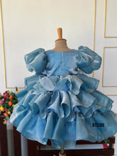 Load image into Gallery viewer, BT2188 Fairy Blue Ruffle Dress: A Dreamy Look for Little Princesses ✨👗
