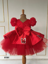 Load image into Gallery viewer, BT1941 Enchanting Red Butterfly Baby Dress
