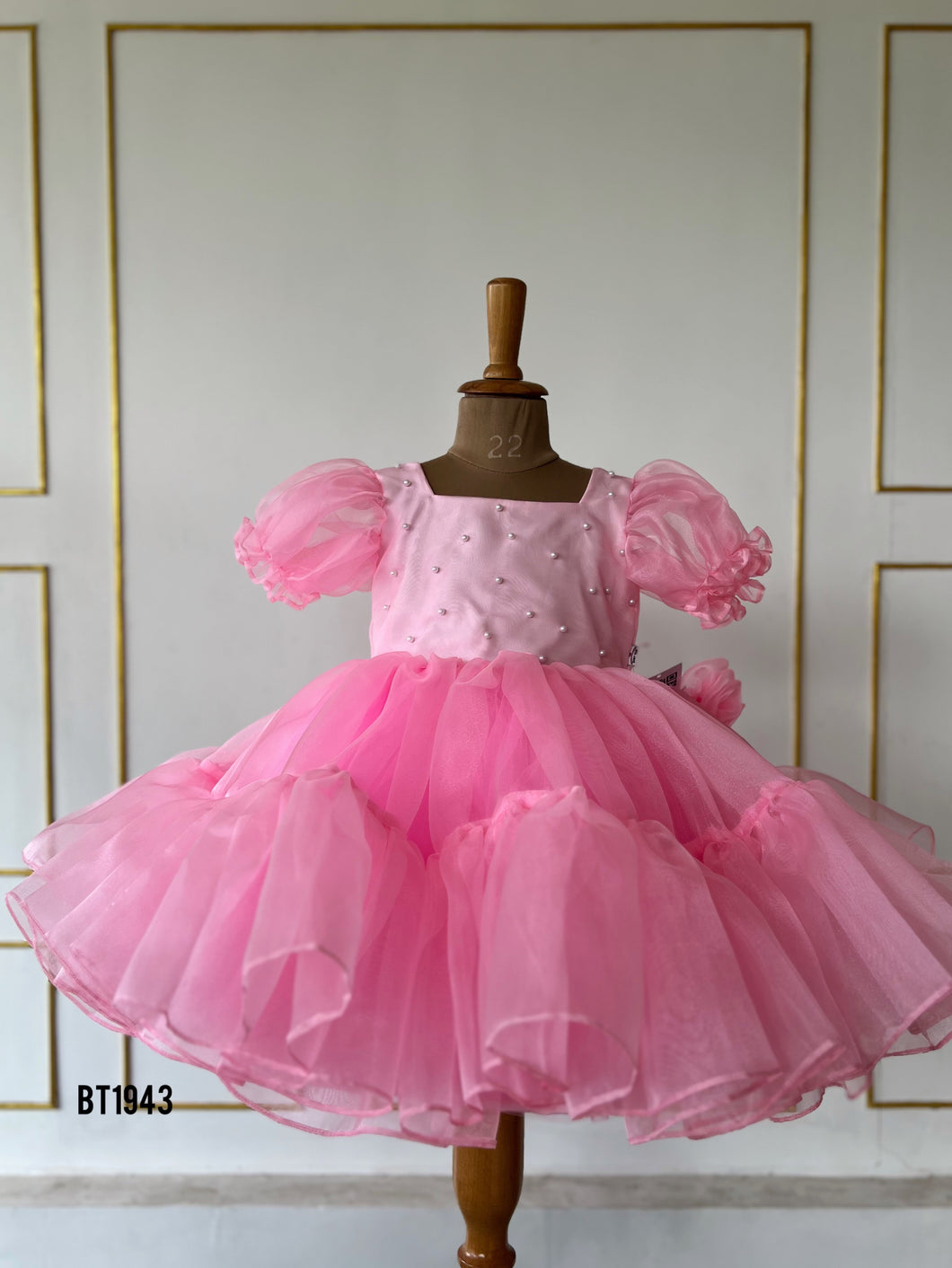 BT1943 Adorable Pink  Baby Dress