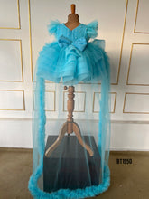 Load image into Gallery viewer, BT1950 Magical Blue Butterfly Baby Dress – Perfect for Celebrations
