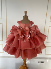 Load image into Gallery viewer, BT1996 🌹 Rosy Bloom Party Dress for Your Little Fashionista 🌸🎀
