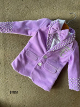 Load image into Gallery viewer, BT1957 Charming Lilac Pearl-Studded Suit for Baby Boys
