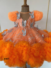 Load image into Gallery viewer, BT1877 Sunset Charm - Fluffy Orange Party Dress
