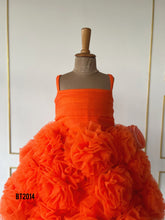 Load image into Gallery viewer, BT2014 🎉Fiery Orange Celebration Dress – Ready for Her Big Day! 🔥👧
