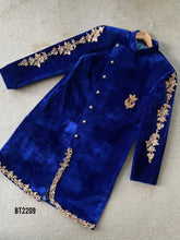 Load image into Gallery viewer, BT2209  Majestic Blue Velvet Coat for Little Princes ✨👑
