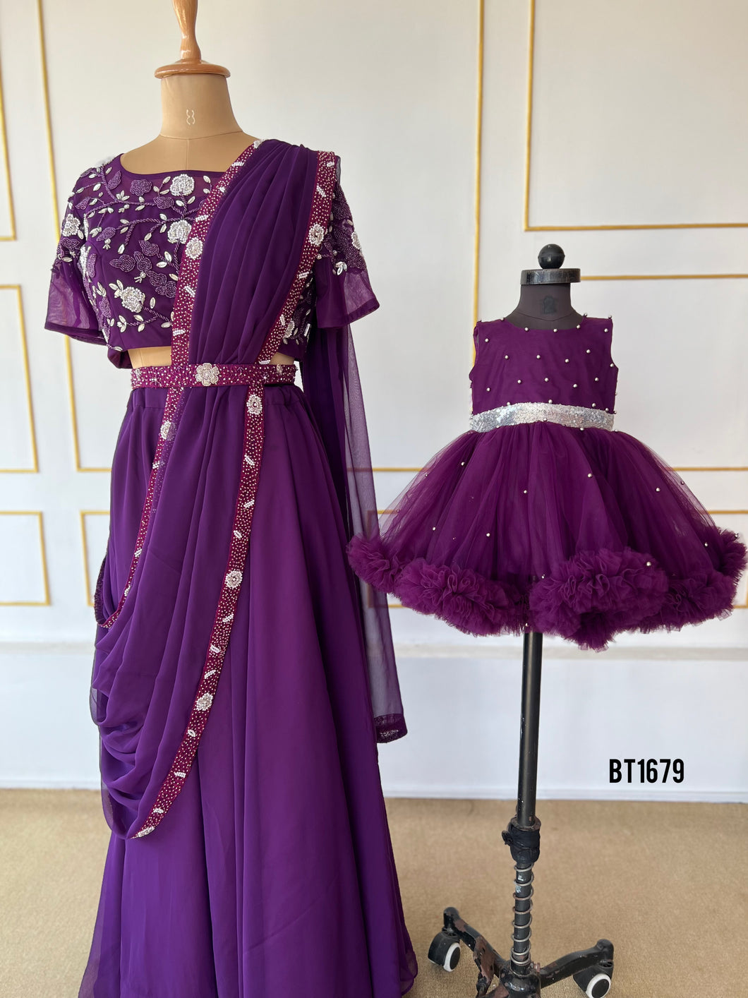 BT1679 Regal Radiance: Purple Passion Mom & Baby Duo