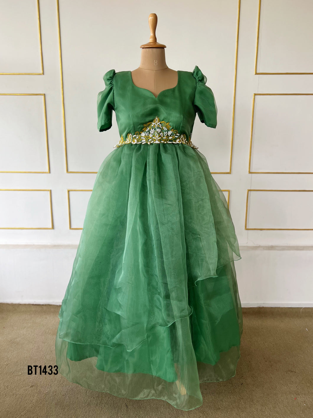 BT1433 Enchanting Green Mom-Baby Matching Dresses