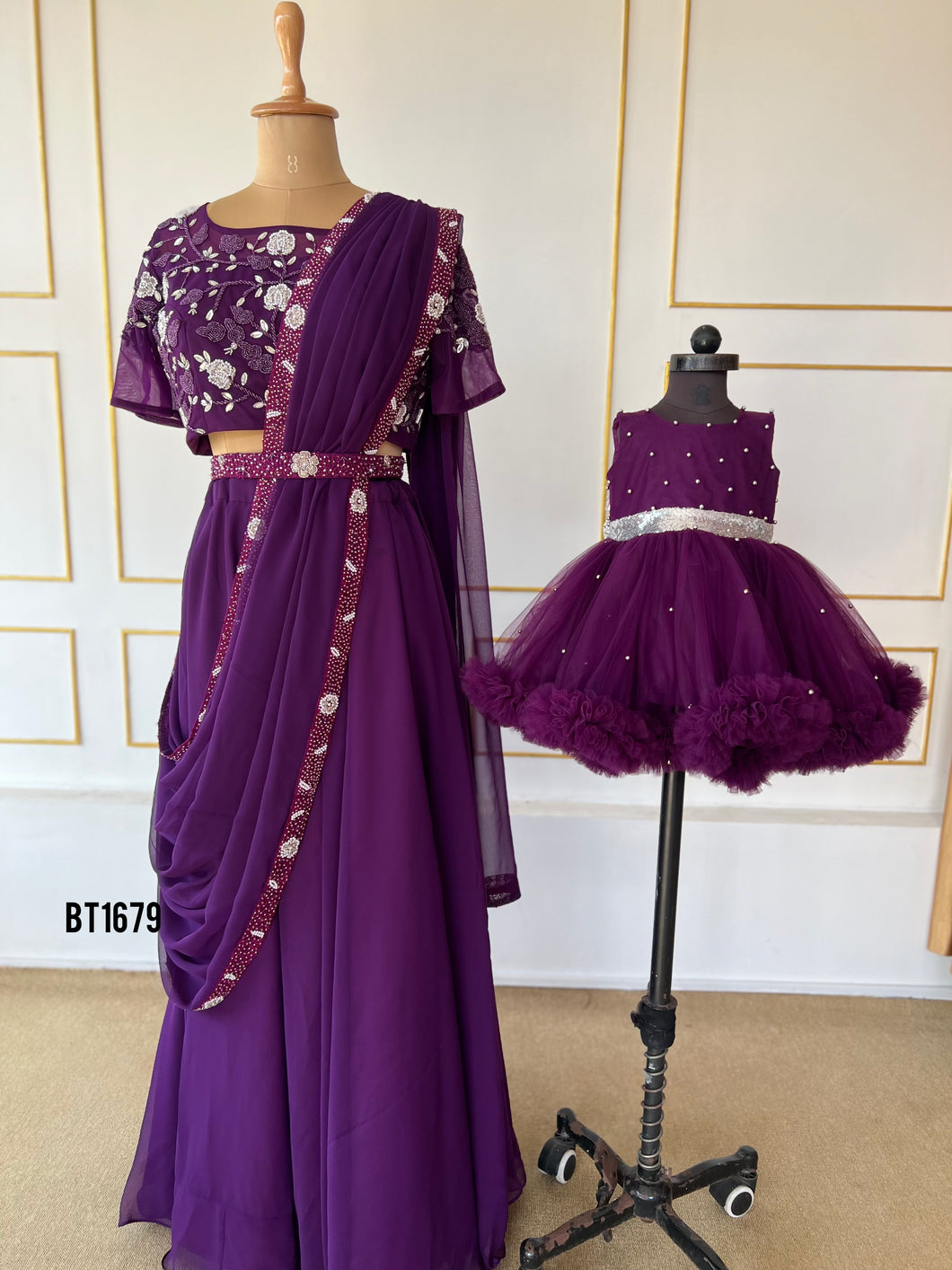 BT1679 Regal Radiance: Purple Passion Mom & Baby Duo