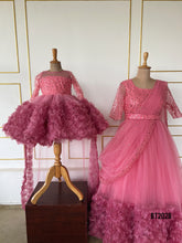 Load image into Gallery viewer, BT2028 🌸 Mommy &amp; Me Rose Petal Dreams – Matching Party Dresses 🌸
