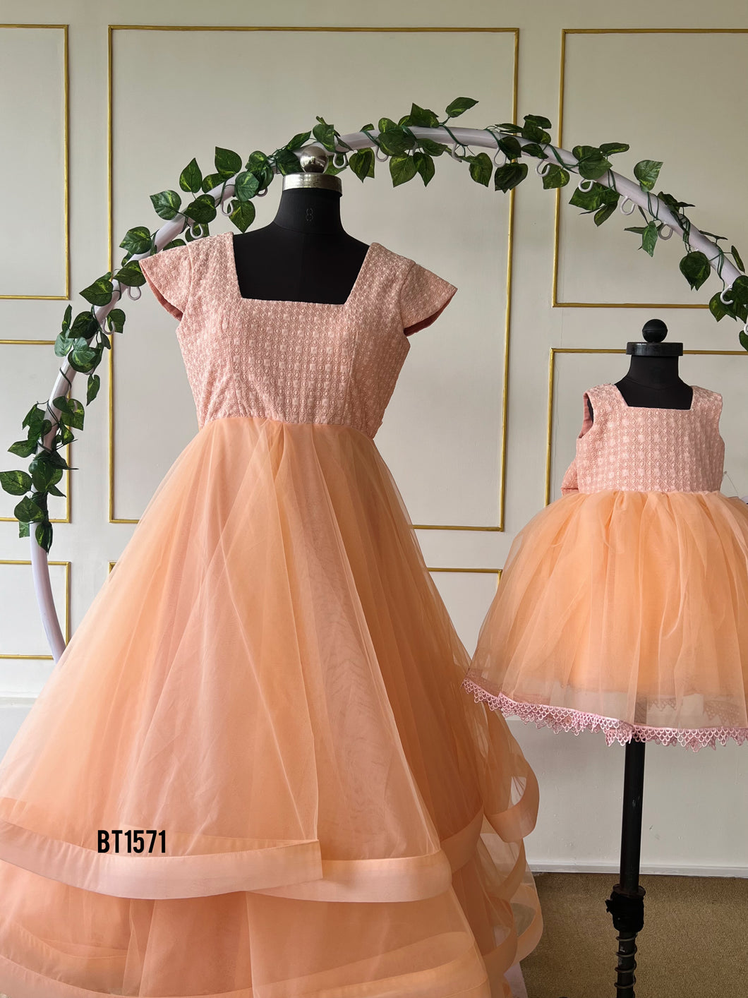 BT1571 Peach Sorbet Party Gown