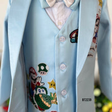 Load image into Gallery viewer, BT2239 🎮 Mario Theme Blazer Set – Power Up His Party Look! 🏁✨
