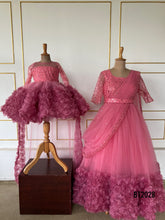 Load image into Gallery viewer, BT2028 🌸 Mommy &amp; Me Rose Petal Dreams – Matching Party Dresses 🌸
